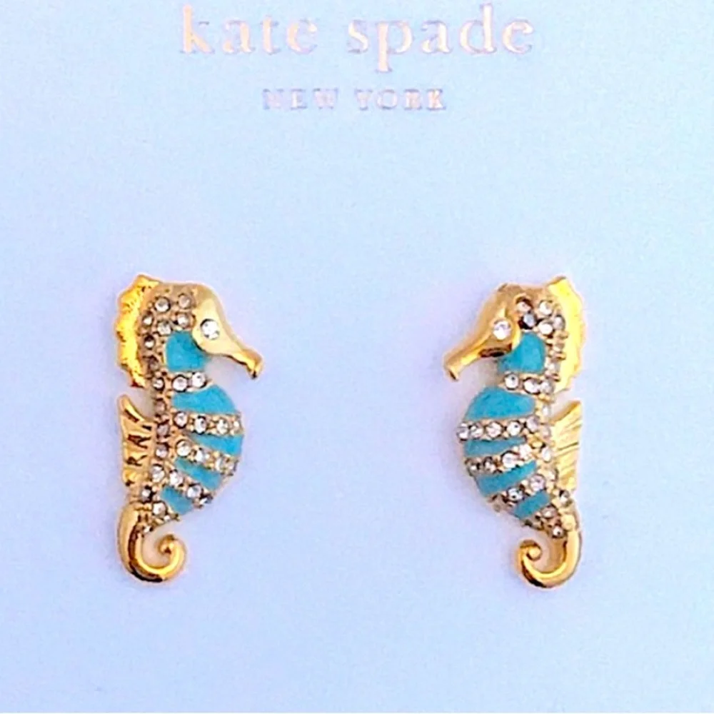 New  Kate Spade  Seahorse Stud Earrings - Picture 6 of 8